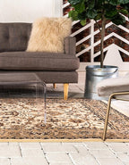 Rugs.com Yasmin Collection Rug – 5' x 8' Ivory Medium Rug Perfect for Bedrooms, Dining Rooms, Living Rooms