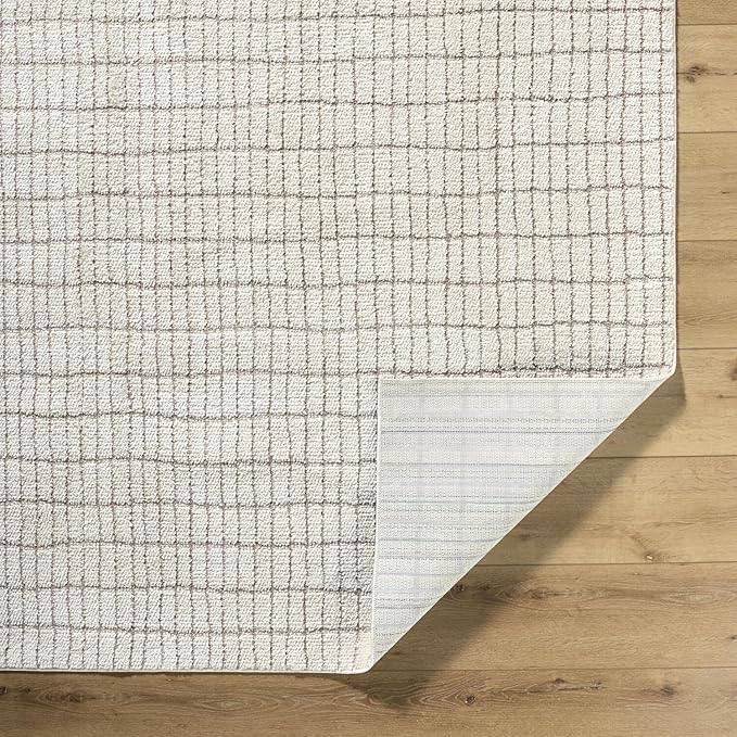 Livabliss x Our PNW Home Cascade Minimalist Striped Area Rug, 2'7" x 7'3", Ivory/Light Brown