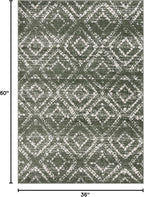 SAFAVIEH Adirondack Collection Area Rug - 3' x 5', Dark Green & Ivory, Geometric Design, Non-Shedding & Easy Care, Ideal for High Traffic Areas in Living Room, Bedroom, Dining (ADR131E-3)