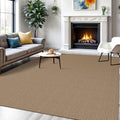 IOHOUZE Washable Area Rug 6x9 Non Slip Rubber Backed Woven Rugs for Living Room, Dining Room Rugs Bedroom Rug, Floor Carpet for Living Room Nursery Office, Orange/Tan/Brown