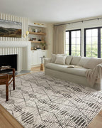Loloi Kamala Collection KAM-02 Charcoal/Dove 2'-7" x 8'-0" Runner Rug