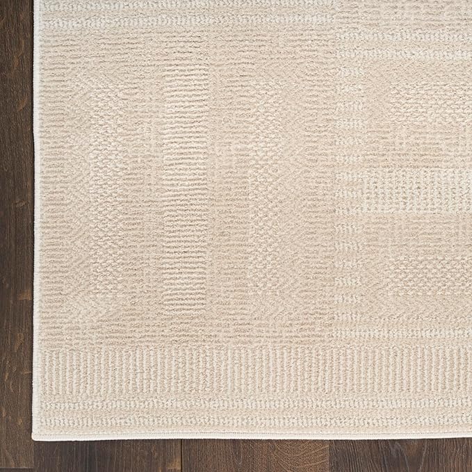Nourison Home Nordic Taupe 2' x 6' Area Rug - Easy Clean, Non Shedding, Bed Room, Living Room, Dining Room, Kitchen (6' Runner)
