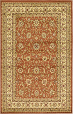 Unique Loom Voyage Collection Traditional Oriental Classic Intricate Design Area Rug (5' 0 x 8' 0 Rectangular, Terracotta/Ivory)
