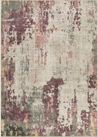 8x10 Area Rug Living Room Rugs - Washable Neutral Modern Abstract Soft Thin Rug Indoor Floor No Slip Rug Carpet for Bedroom Under Dining Table Home Office Decor - Purple/Green/Beige
