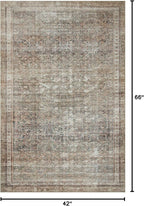 Loloi Chris Loves Julia Jules Collection JUL-09 Ink/Terracotta 3'-6'' x 5'-6'', .13" Pile Height, Accent Rug