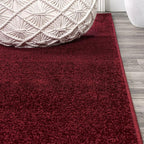 JONATHAN Y Haze Solid Low-Pile Dark Red Indoor Area Rug 9x12, Coastal,Bohemian,Minimalist,Classic, Easy-Cleaning for Living Room,Bedroom,Kitchen,Pet Friendly,Non-Shedding (SEU100Q-9)