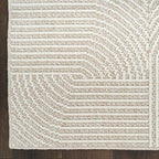 Nourison Home Textured Home Beige Ivory 2'2" x 3'9" Area Rug - Easy Clean, Non Shedding, Bed Room, Living Room, Dining Room, Kitchen (2' x 4')