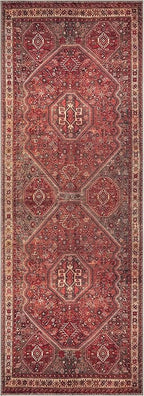 Keen Home Design 2x10 Rug - Machine Washable Runner Rug with Non-Slip Backing, Ideal for Hallway, Entryway, Kitchen, Laundry Room - Vintage, Easy Clean, Durable, Low Pile - (2'6" x 10')
