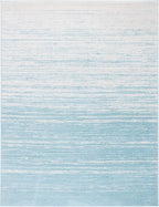 SAFAVIEH Area Rug 6x9 - Adirondack Collection - Aqua & Ivory, Modern Ombre Design, Non Shedding & Easy to Clean, Ideal for Living Room, Bedroom, Office, Dining Space (ADR113J)