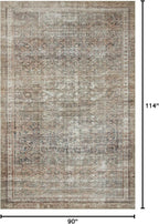 Loloi Chris Loves Julia Jules Collection JUL-09 Ink/Terracotta 7'-6'' x 9'-6'', .13" Pile Height, Area Rug