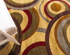 Unique Loom Barista Collection Area Rug - Kona (4' 1" x 6' 1" Rectangle, Beige/ Black)