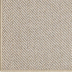 LUMI Ultra Thin Indoor Door Mat for Entrance 48"x72", Non Slip Entryway Mat, Low Profile Doormat, Unique Herringbone Design Carpet for Inside, Patio, Porch, Beige