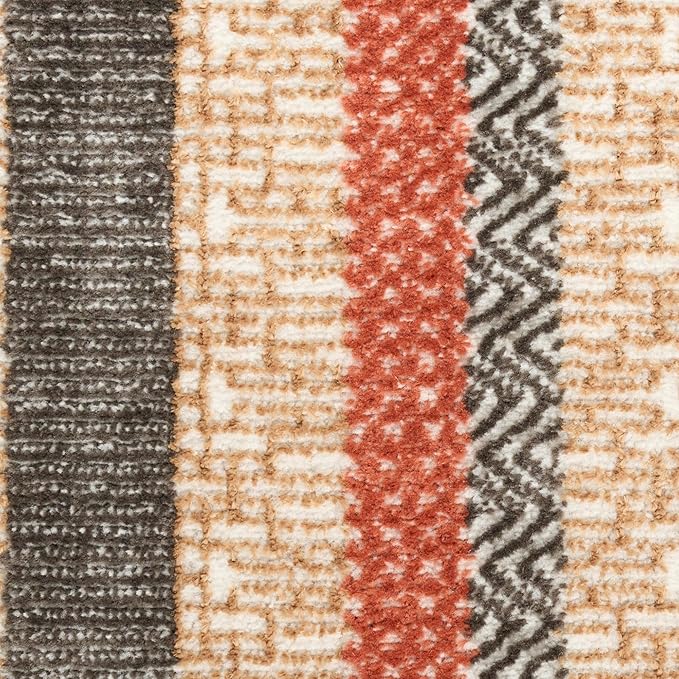 Nourison Home Nordic Multicolor 2' x 6' Area Rug - Easy Clean, Non Shedding, Bed Room, Living Room, Dining Room, Kitchen (6' Runner)
