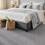 ANSSO 5x7 Wool Rugs for Living Room,80% Merino Wool and 20% Cotton Soft Tufted Area Rug with Cotton Non-Slip Backing,Large Area Rug for Bedroom Bedroom, Dining and Home Office (Deep Gray)