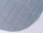 Unique Loom Trellis Frieze Collection Area Rug - Geometric (4' 1" Round, Light Blue/ Ivory)