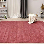 Alfa Rich 3x5 Dark Pink Washable Area Rugs for Living Room Bedroom Kitchen Girls Cotton Decor Runner
