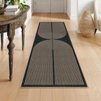 Lahome Modern Rainbow Hallway Runner Rug, 2x6 Washable Easy Jute Rugs for Entryway Kitchen Farmhouse Indoor Outdoor Carpet, Non Slip Runner for Porch Bedroom Laundry Front Door
