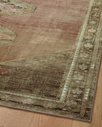 Loloi Magnolia Home by Joanna Gaines Sinclair Collection SIN-06 Clay/Tobacco 8'-6" x 11'-6", .25" Pile Height, Machine Washable, Area Rug