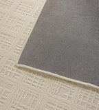 jxgzyy Beige Area Rug, 0.36'' Thick Low Pile Textured Rug, Modern Aesthetic Solid Carpet for High Traffic Area, Stain-Resistant Kitchen Rug with Non-Slip Backing, 5x7