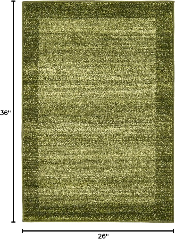 Rugs.com Angelica Collection Rug – 2' x 3' Light Green Medium Rug Perfect for Entryways, Kitchens, Breakfast Nooks, Accent Pieces