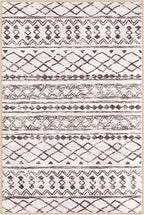 KUTA Moroccan Kitchen Rugs, 2x3 Brown Cream Entryway Rug Non-Slip Washable Small Indoor Door Mat, Ultra Soft Print Vintage Geometric Low-Pile Floor Carpet for Indoor, Entrance, Kitchen