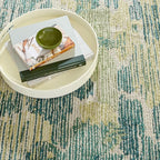 Dash and Albert x Kit Kemp Ladycross Wool Area Rug - 3' x 5' Green Graphic Hand Hooked Accent Rug - Durable, High Traffic Areas Living Room, Hallway, Stairs