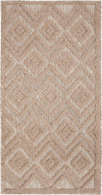 Nourison Home Versatile Natural Beige 2' x 4' Area Rug - Easy Clean, Non Shedding, Bed Room, Living Room, Dining Room, Kitchen (2' x 4')
