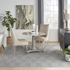 Nourison Home Versatile Silver Grey 9' x 12' Area Rug - Easy Clean, Non Shedding, Bed Room, Living Room, Dining Room, Kitchen (9' x 12')