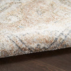 Nourison Home Astra Machine Washable Beige 5'3" x 7' Area Rug - Easy Clean, Non Shedding, Bed Room, Living Room, Dining Room, Kitchen (5' x 7')