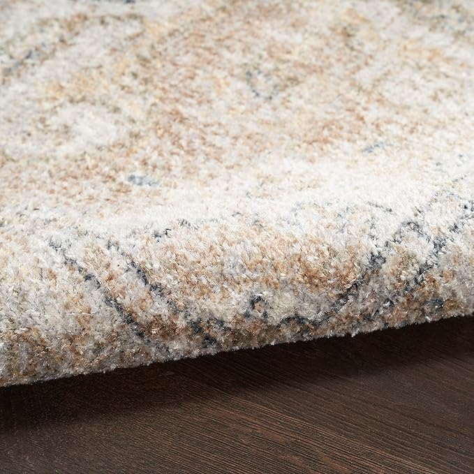 Nourison Home Astra Machine Washable Beige 2'2" x 8' Area Rug - Easy Clean, Non Shedding, Bed Room, Living Room, Dining Room, Kitchen (8' Runner)