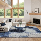 Nourison Home Suncoast Denim 7'10" x 9'10" Area Rug - Easy Clean, Non Shedding, Bed Room, Living Room, Dining Room, Kitchen (8' x 10')
