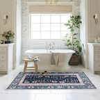 Washable Area Rug. Modern Farmhouse. Vintage. Turkish. Bohemian. Distressed. Oriental. Traditional. Rugs for Living Room. Dining. Bedroom. Office. Entryway. Foyer. (862CN, 9' x 12')