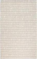 Dash and Albert Roark Wool Area Rug - 4' x 6' Ivory Geometric Hand Tufted Accent Rug - Durable, High Traffic Areas Hallway, Living Room, Stairs - Premium Luxury Hotel Quality Soft Breathable