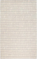 Dash and Albert Roark Wool Area Rug - 6' x 9' Ivory Geometric Hand Tufted Accent Rug - Durable, High Traffic Areas Hallway, Living Room, Stairs - Premium Luxury Hotel Quality Soft Breathable