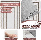 Moroccan Farmhouse Area Rugs 3x5ft, Neutral Geometric Pattern in Off-White Rug, Low Pile Machine Washable & Non-Slip Soft Carpet for Living Room, Bedroom & Dining Room
