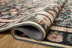 Loloi Rifle Paper Co. Eden Collection EDE-02 Mughal Garden Black 5'-0" x 7'-6" Area Rug feat. CloudPile™