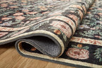 Loloi Rifle Paper Co. Eden Collection EDE-02 Mughal Garden Black 2'-6" x 9'-6" Runner Rug feat. CloudPile™