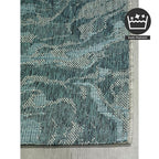 FH Home Outdoor Rug - Waterproof Easy to Clean Stain Resistant - Patio Indoor Outdoor Porch Deck Balcony Entryway - Modern Abstract - Freeport - Blue - 7ft 8in x 9ft 8in