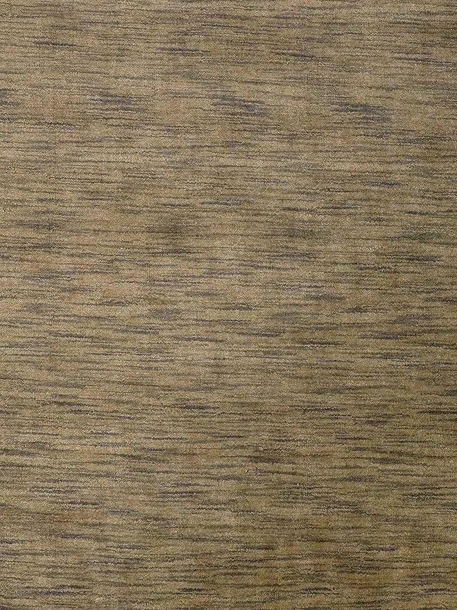 Rugsotic Carpets Hand Knotted Loom Wool 3'x5' Area Rug Solid Green L00111