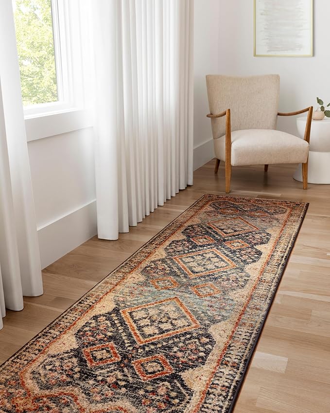 Loloi Jocelyn Collection JOC-05 Navy/Multi 7'-10" x 10' .38" Thick Area Rug
