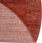 Rugs.com Angelica Collection Rug – 8 Ft Round Terracotta Medium Rug Perfect for Kitchens, Dining Rooms