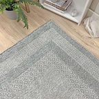 Alfa Rich 7x10 Light Gray Washable Area Rugs for Living Room Bedroom Kitchen Dining Cotton Decor Rug