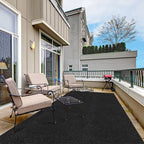 Ottomanson 3'11" x 12' Hallway Runner with Scraper Pile - Extra Durable Non-Slip Rug Mat for Indoor & Outdoor Use - Ideal for Kitchen, Entryway & Garage - High-Traffic Carpet, Black