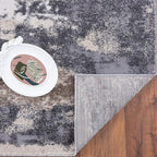 LUXE WEAVERS Euston Collection Gray-Gray 4x5 Modern Abstract Area Rug