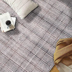 Rugshop Bohemian Stripe Lines Washable Non Slip Area Rug 3' x 5' Brown