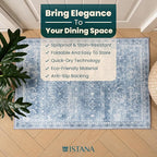 Istana 2x3 Area Rug - Blue Boho Rugs for Living Room 2x3 - Foldable Small Rugs for Bedroom - Stain Resistant Washable Rug Non Slip - Eco-Friendly Area Rugs Indoor