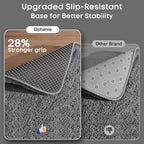 Ophanie 3x5 Rug, Bedside Preppy Dorm Area Rug, College Essentials Non Slip Grey Small Carpets for Bedroom, Anti Slip Fluffy Gray Living Room Rugs Home Decor Aesthetic, Nursery