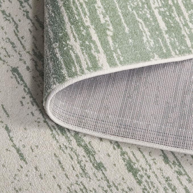 SAFAVIEH Adirondack Collection Runner Rug - 2'6" x 10', Sage & Ivory, Modern Ombre Design, Non Shedding & Easy to Clean, Ideal for Hallway, Foyer, Kitchen, Entryway, Bedroom (ADR113X)