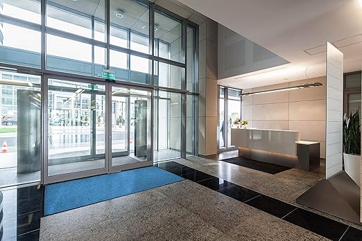 WaterHog Diamond-Pattern Commercial Grade Entrance Mat, Indoor/Outdoor Floor Mat 3' Length x 2' Width, Bluestone by M+A Matting
