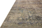 Loloi Amber Lewis Morgan Collection MOG-05 Spice/Lagoon 3'-6" x 5'-6" 38" Thick Accent Rug feat. CloudPile, Neutral, Room Décor, Vintage Inspired, Livingroom, Bedroom, Dining Area